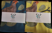Load image into Gallery viewer, Partridge in a Pear Tree Antique Print Tea Towel 100% Cotton UK Made Green