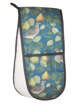 Load image into Gallery viewer, Partridge in a Pear Tree Blue Antique Print Oven Glove