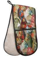 Load image into Gallery viewer, Collection of Colourful Fish Antique Print Design Oven Glove