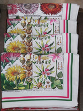 Load image into Gallery viewer, Antique Botanical Cactus Print Tea Towel Luxury 100% Cotton UK Made