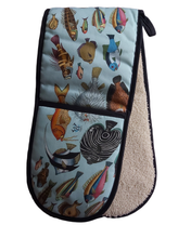 Load image into Gallery viewer, Oven Gloves 18thC Fish Drawing Natural History Print Design