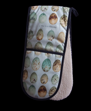 Load image into Gallery viewer, Oven Gloves Bird Eggs Antique Print Design Natural History