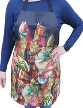 Load image into Gallery viewer, Apron Collection of Colourful Fish Antique Print Design
