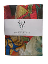Load image into Gallery viewer, Tea towel Collection of Colourful Fish Antique Print Design
