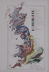 Museum Quality A3 Print Antique Geographical Map of Great Britain Design