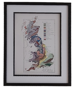 Museum Quality A3 Print Antique Geographical Map of Great Britain Design