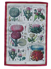 Load image into Gallery viewer, Thistle Antique Print Tea Towel 100% Cotton UK Made
